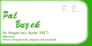 pal buzek business card